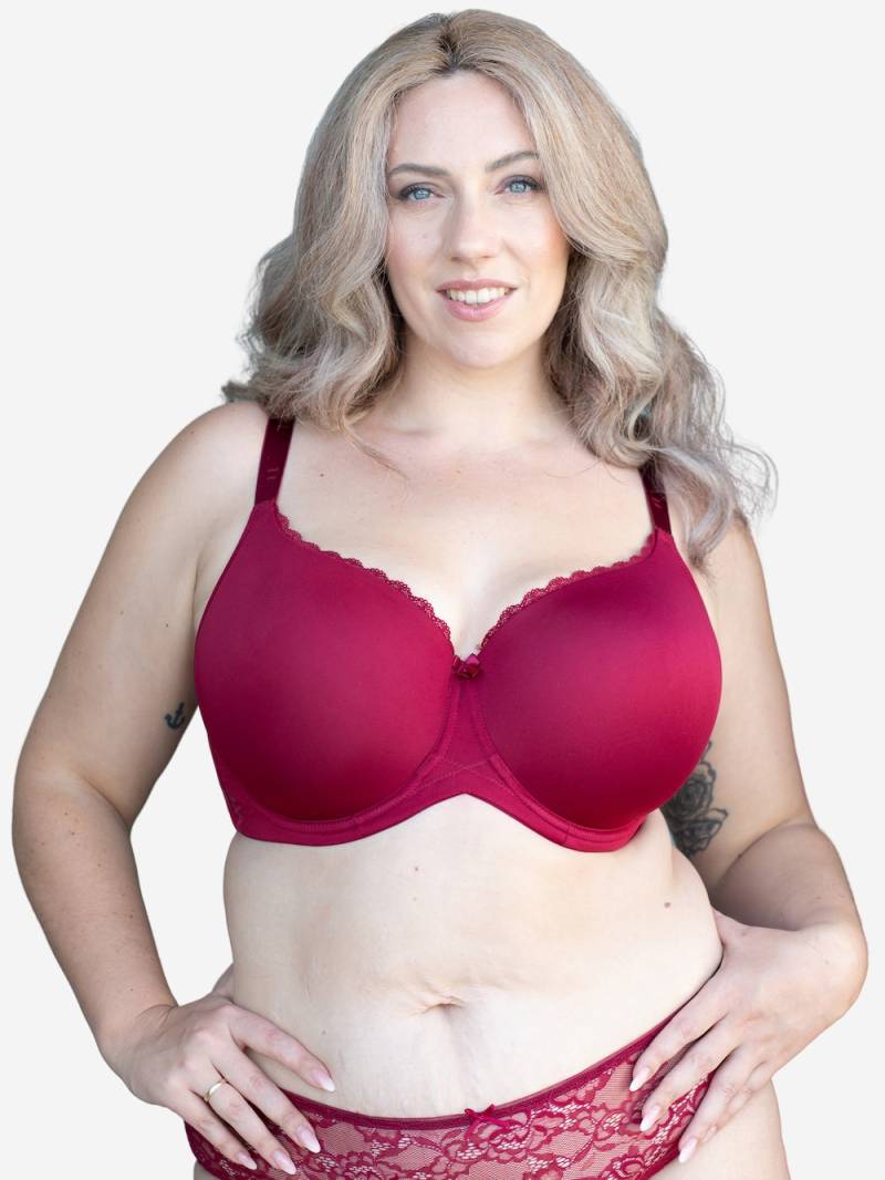 Große Größen BH STRAPPY Demi-BHs Schalen-BHs, Damen, rosa, Größe: 95F, Polyester/Synthetische Fasern/Elasthan, Happy Size DE Women Große Größen BH STRAPPY Demi-BHs Schalen-BHs, Damen, rosa, Größe: 95F, Polyester/Synthetische Fasern/Elasthan, Happy Size DE Women von SugarShape