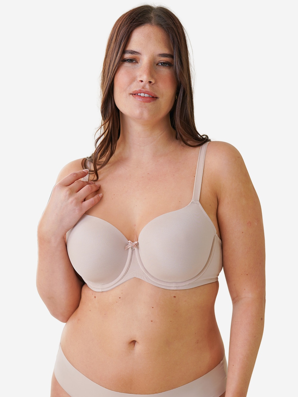 Große Größen BH TRUE Demi-BHs Bügel-BHs, Damen, beige, Größe: 100C, Polyester/Synthetische Fasern/Elasthan, Happy Size DE Women von SugarShape