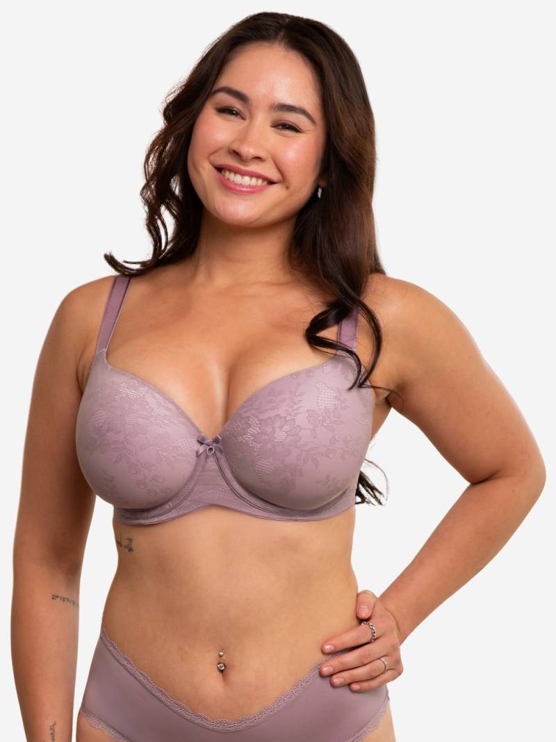 Große Größen BH TRUE Demi-BHs Bügel-BHs, Damen, lila, Größe: 90F, Polyester/Synthetische Fasern/Elasthan, Happy Size DE Women von SugarShape