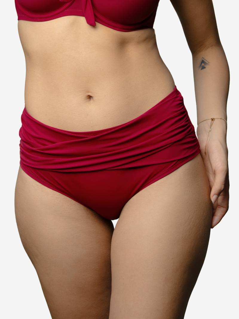 Große Größen Bikini-High-Panty VALENCIA, Damen, rot, Größe: 46/48, Synthetische Fasern/Elasthan, Happy Size DE Women von SugarShape