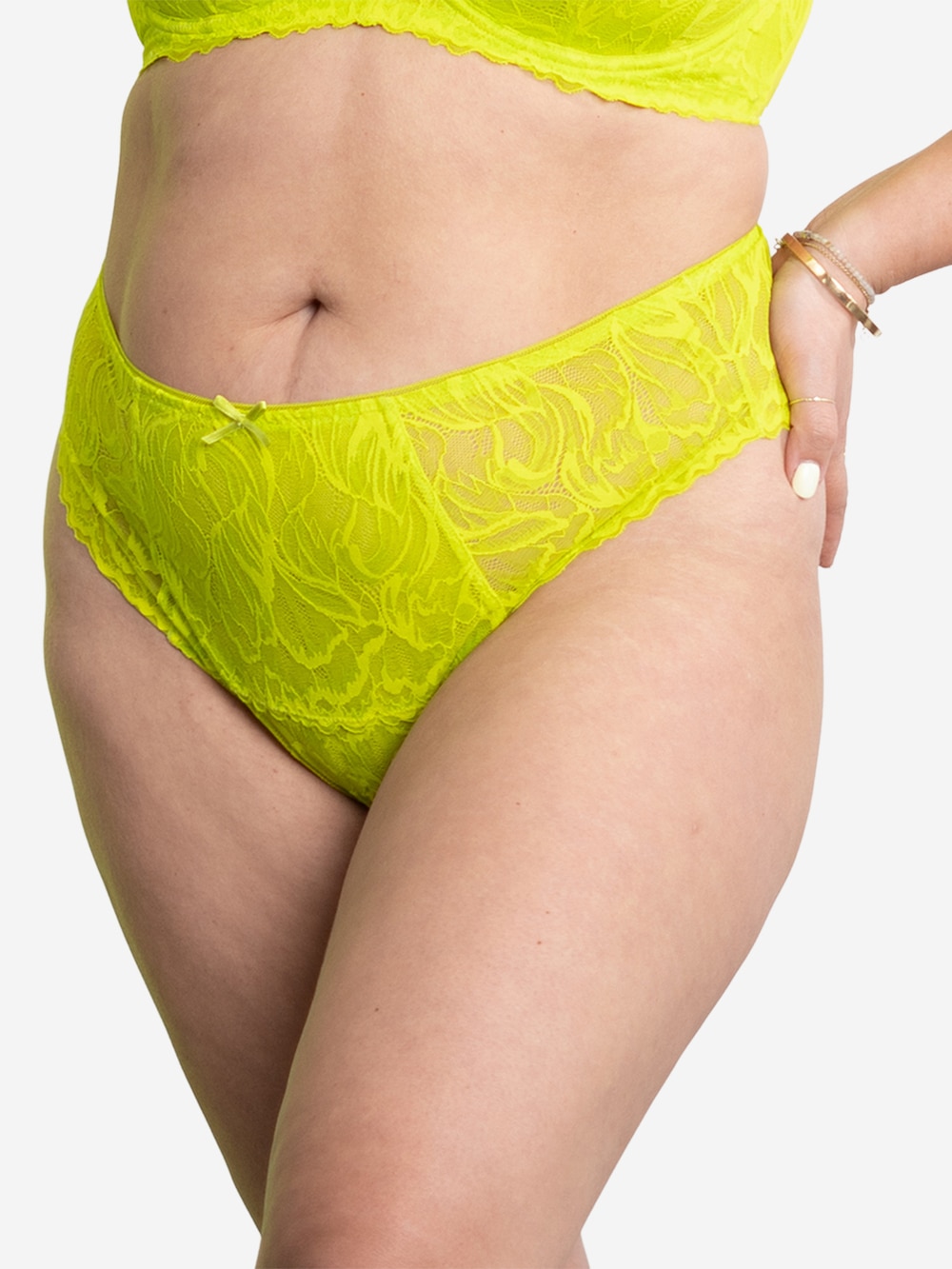 Große Größen High-Brazilian CARIBA, Damen, gelb, Größe: 42/44, Baumwolle/Synthetische Fasern/Elasthan, Happy Size DE Women von SugarShape