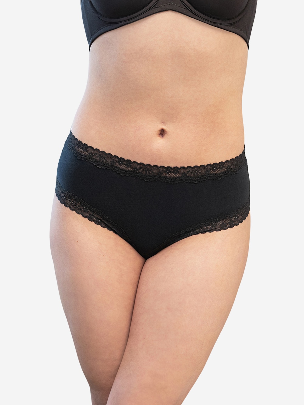 Große Größen High-Panty BASIC, Damen, schwarz, Größe: 46/48, Baumwolle/Synthetische Fasern/Elasthan, Happy Size DE Women von SugarShape