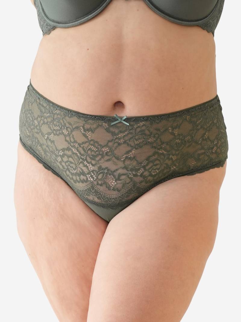 Große Größen High-String BASIC, Damen, braun, Größe: 46/48, Baumwolle/Synthetische Fasern/Elasthan, Happy Size DE Women von SugarShape
