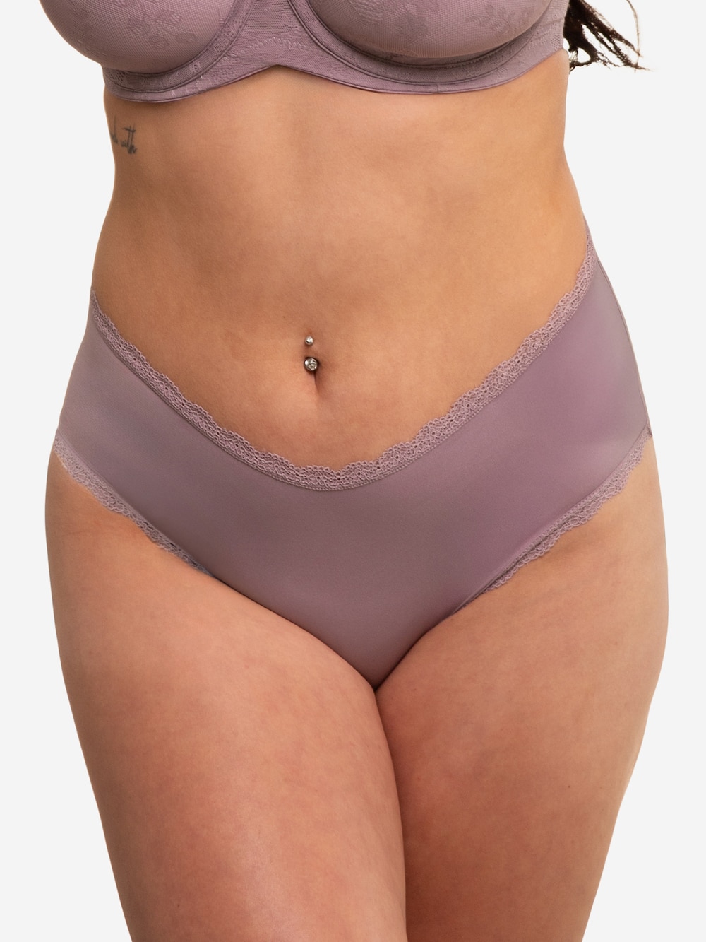 Große Größen Panty PUREBASIC, Damen, lila, Größe: 54/56, Baumwolle/Polyester/Elasthan, Happy Size DE Women von SugarShape