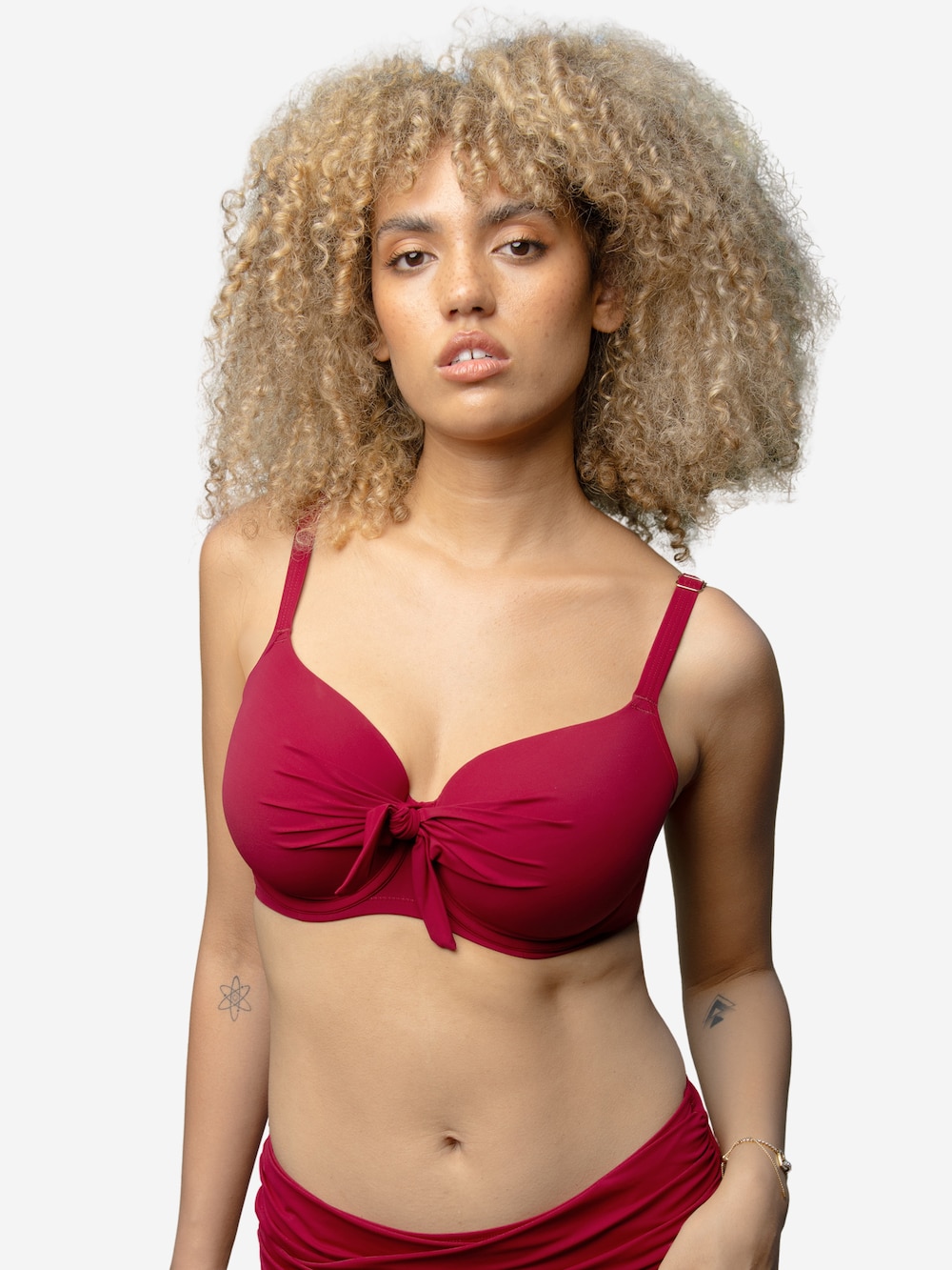 Große Größen Schalen-Bikini-Top VALENCIA Demi-Bikini, Damen, rot, Größe: 85D, Polyester/Synthetische Fasern/Elasthan, Happy Size DE Women von SugarShape
