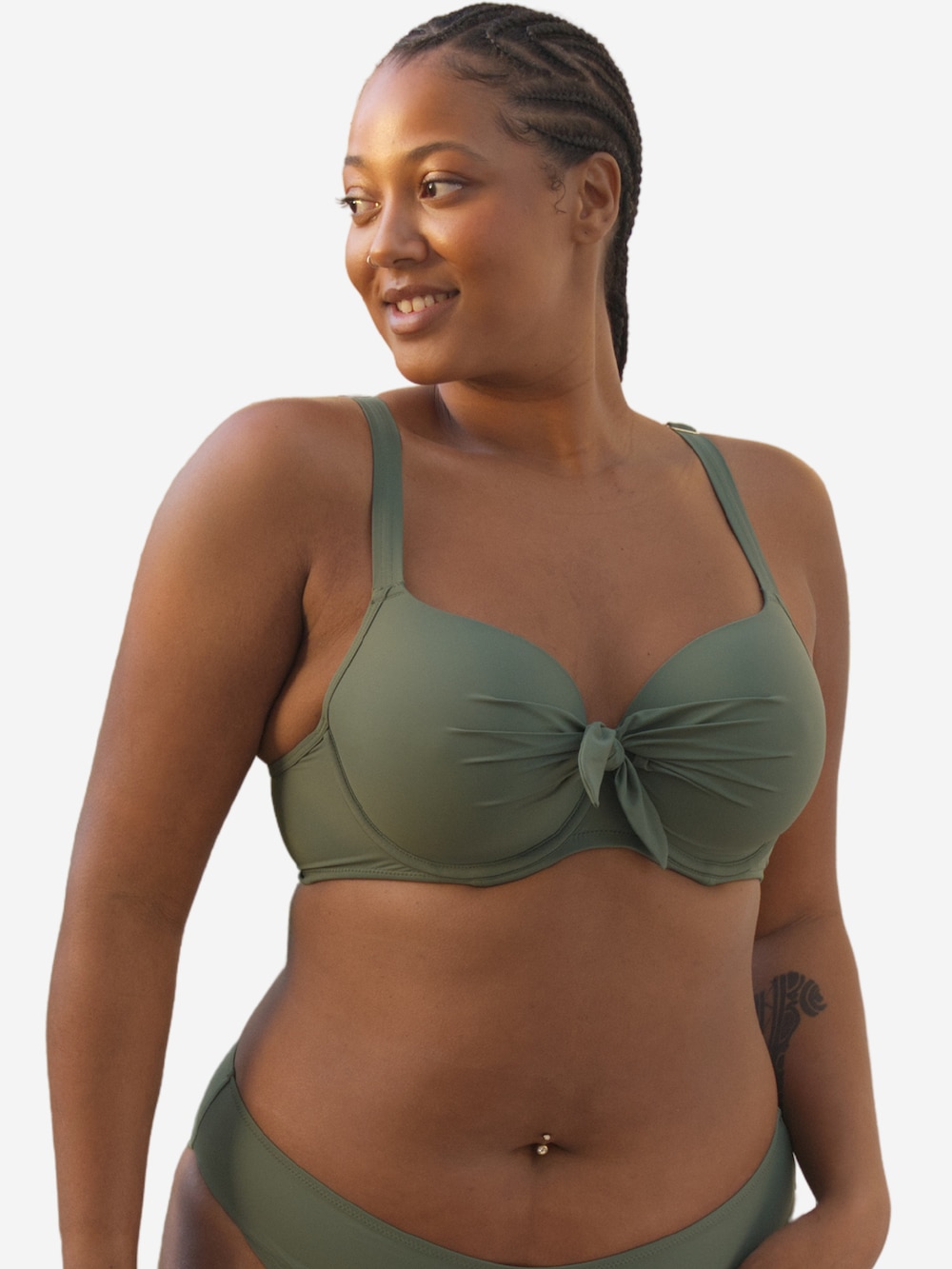 Große Größen Schalen-Bikini-Top VALENCIA Demi-Bikini, Damen, türkis, Größe: 85G, Polyester/Synthetische Fasern/Elasthan, Happy Size DE Women von SugarShape