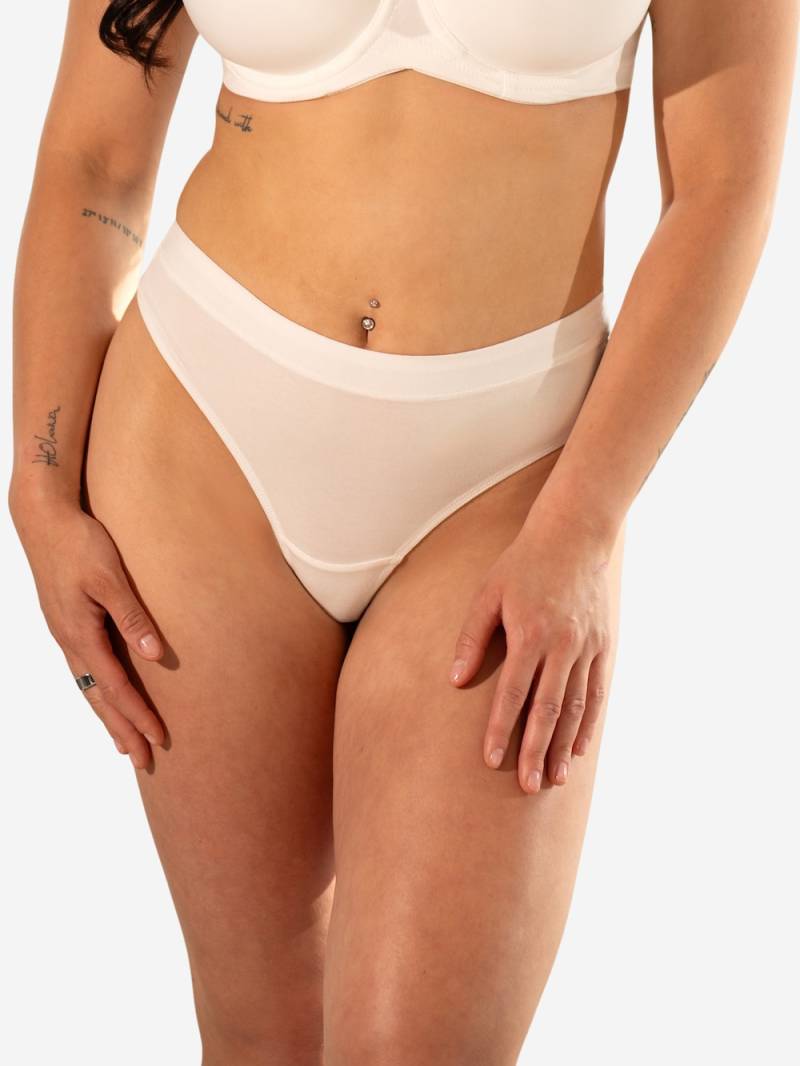 Große Größen String BASIC, Damen, weiß, Größe: 42/44, Baumwolle/Synthetische Fasern/Elasthan, Happy Size DE Women von SugarShape