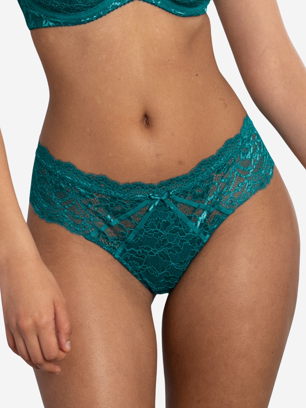 Große Größen String ELIANAVELVET, Damen, grün, Größe: 58/60, Baumwolle/Synthetische Fasern/Elasthan, Happy Size DE Women von SugarShape