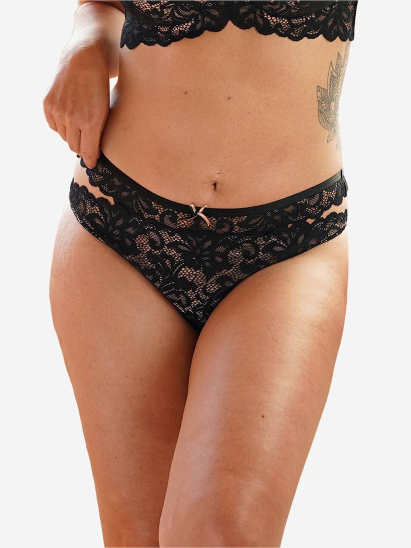 Große Größen String LUNA, Damen, schwarz, Größe: 42/44, Baumwolle/Synthetische Fasern/Elasthan, Happy Size DE Women von SugarShape