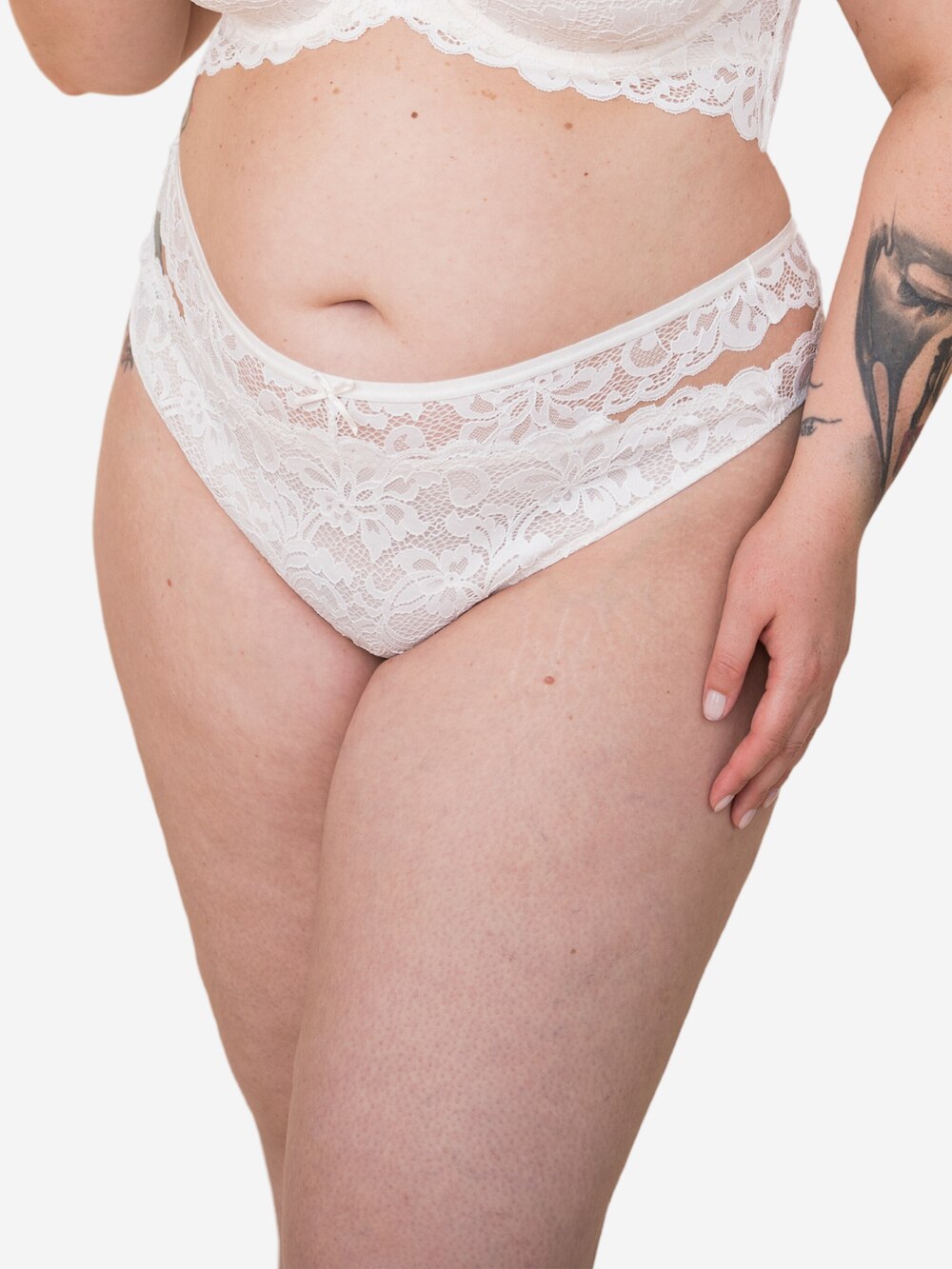 Große Größen String LUNA, Damen, weiß, Größe: 50/52, Baumwolle/Synthetische Fasern/Elasthan, Happy Size DE Women von SugarShape