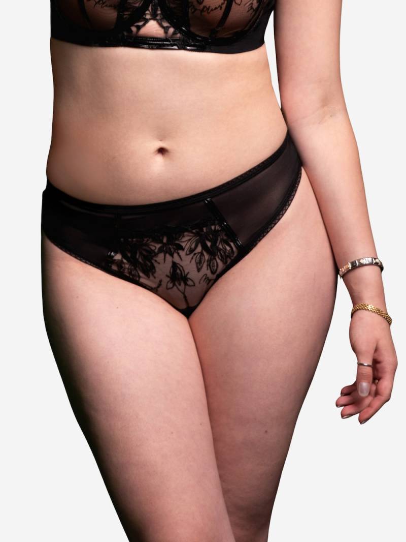 Große Größen String MYPLEASURE, Damen, schwarz, Größe: 42/44, Baumwolle/Polyester/Synthetische Fasern, Happy Size DE Women von SugarShape
