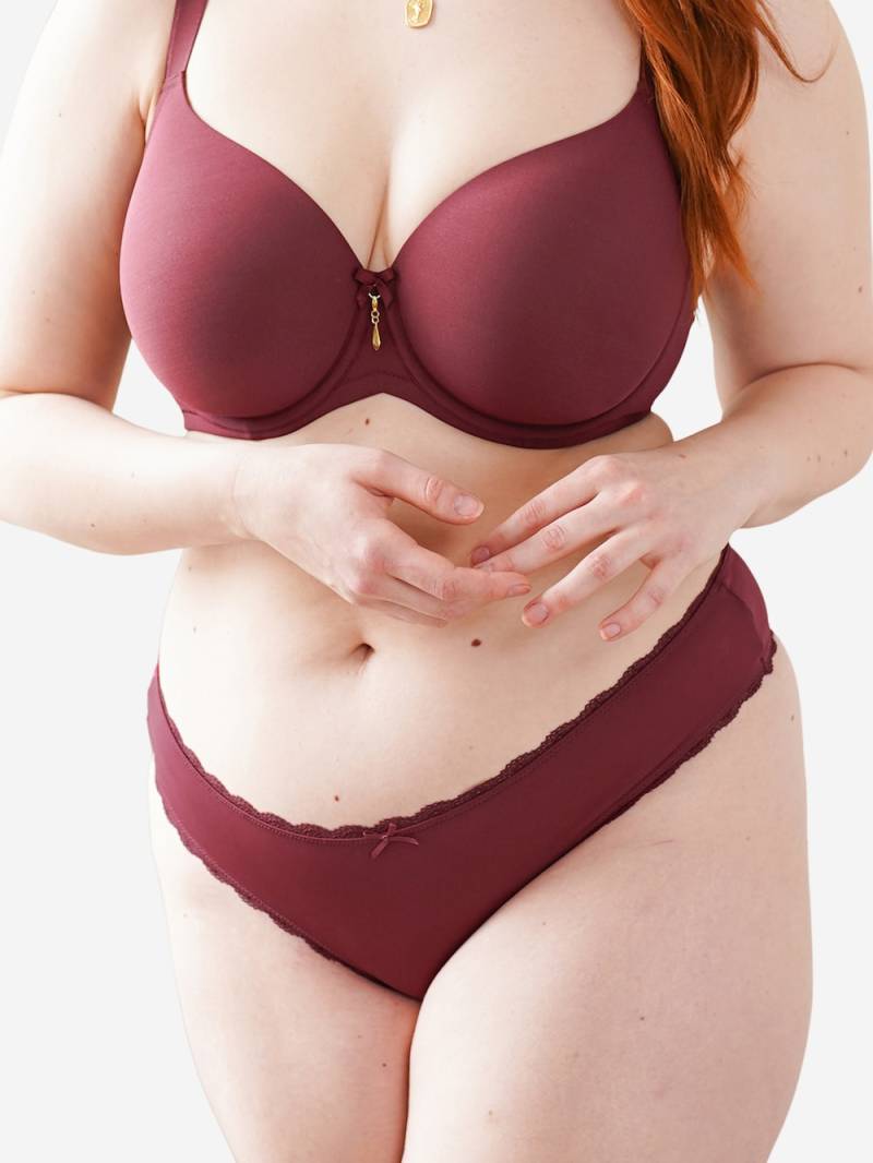 Große Größen String PUREBASIC, Damen, rot, Größe: 46/48, Baumwolle/Polyester/Elasthan, Happy Size DE Women von SugarShape