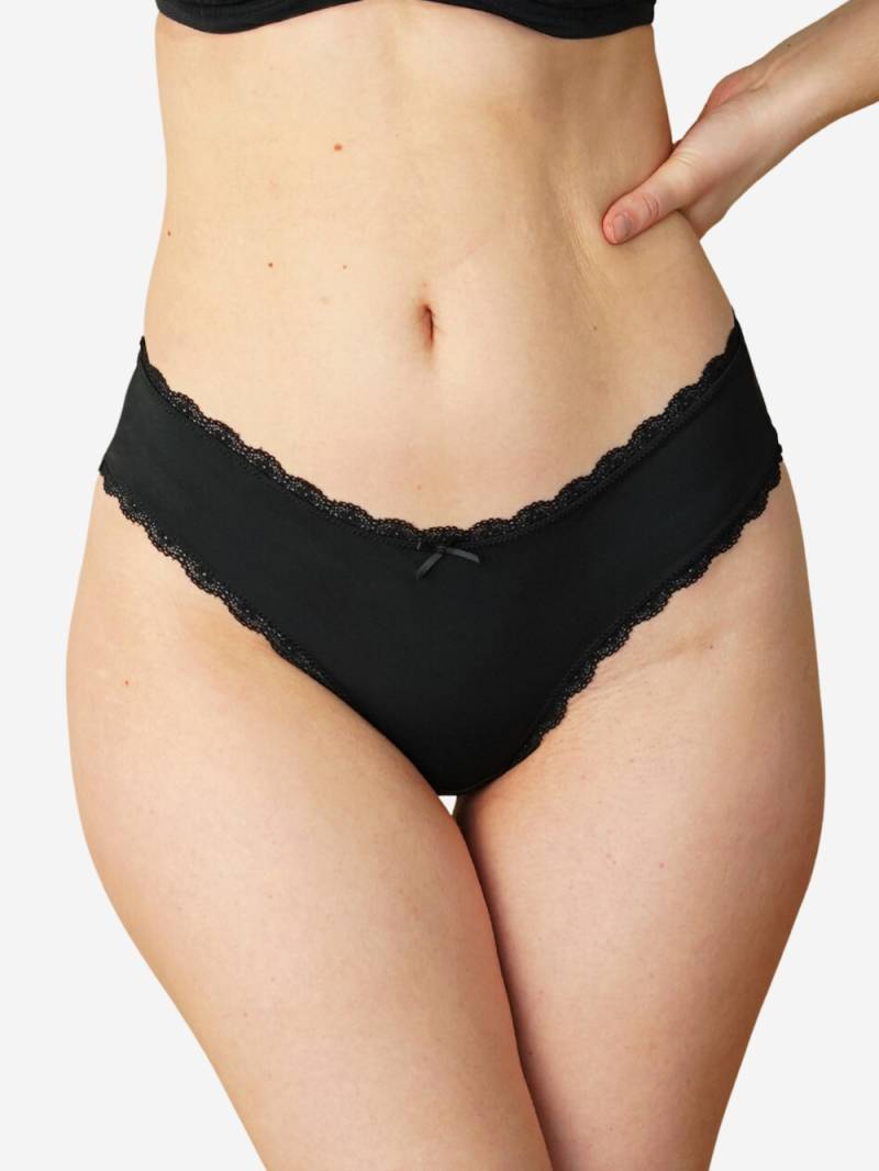 Große Größen String PUREBASIC, Damen, schwarz, Größe: 54/56, Baumwolle/Polyester/Elasthan, Happy Size DE Women von SugarShape