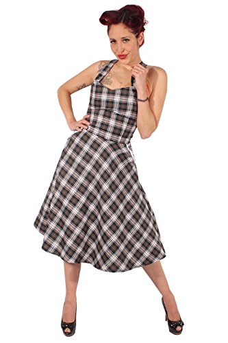 SugarShock Damen Tartan Hosenträger Kleid 147621997 Grün L von SugarShock