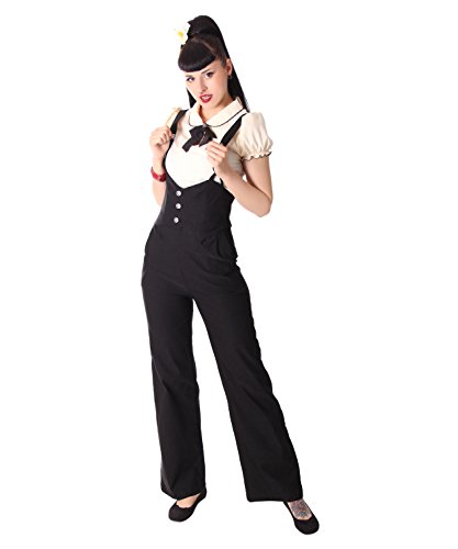 SugarShock Marlene Damen Hose Lorai Suspender, Größe:L, Farbe:Schwarz von SugarShock