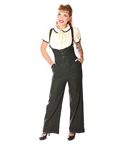 SugarShock Marlene Damen Hose Lorai Suspender, Größe:XS, Farbe:braun von SugarShock