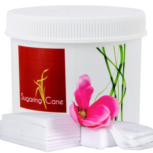 Sugaring Zuckerpaste + 100x Enthaarungsstreifen | 100% Vegan Natur | sanfte, schmerzarme Haarentfernung | 1 Dose Zuckerwachs | seidig glatte Haut bis zu 4 Wochen | für Männer und Frauen | 500g (Soft) von Sugaring Cane