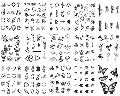 Sugeru 15 Blatt Super Nachhaltig Temporäres Tattoo (214 Motive) - 2 Wochen - das Original | wasserfest+vegan+Neue-Tech | Fake Tattoo Aufkleber | Tattoos erwachsene kinder - natürliche & ungiftige von Sugeru