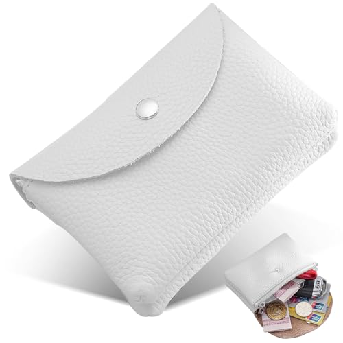 Sugeru Neue Portemonnaie Damen - Doppelschicht | Extra Leicht & Weich | Elegantes Geldbörse Klein | Mini Geldtasche Mit Mehreren Fächern (Weiß) von Sugeru