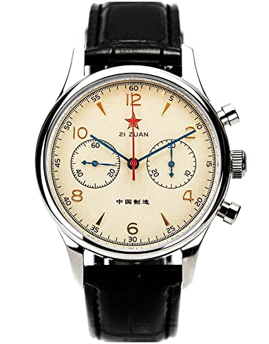 Sugess Gold Schwanenhals mit Schmetterlingsschnalle Möwe 1963 ST1901 Uhrwerk Saphirglas Herren Chronograph Uhr 1963 SU1963B40XB 40mm von Sugess