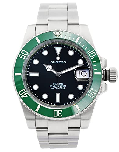 High-Beat 28800 bph Ocean Star 200M Wasserdichtigkeit 316L Edelstahl Keramik Lünette Automatische mechanische Taucher Herrenuhr SW126610LV, silber von Sugess