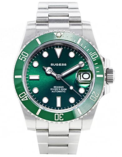 Sugess Ocean Star Herren-Armbanduhr SU116610LV, wasserdicht bis 200 m, 316L Edelstahl, Keramik-Lünette NH35A, automatisch, mechanisch, Taucher, SU116610LV von Sugess