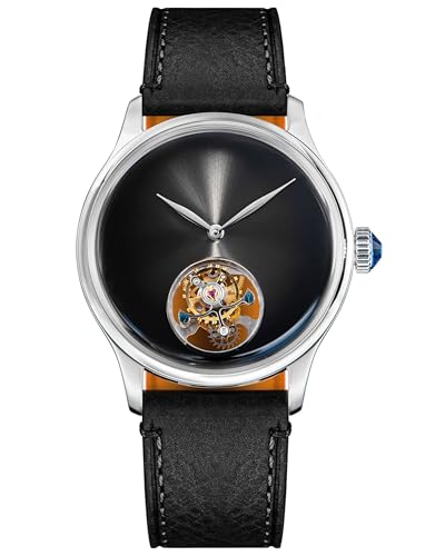 S454.SK.K Tourbillon Master ST8000 Uhrwerk Saphirglas Herren Mechanische Uhr 1963, silber, Armband von Sugess