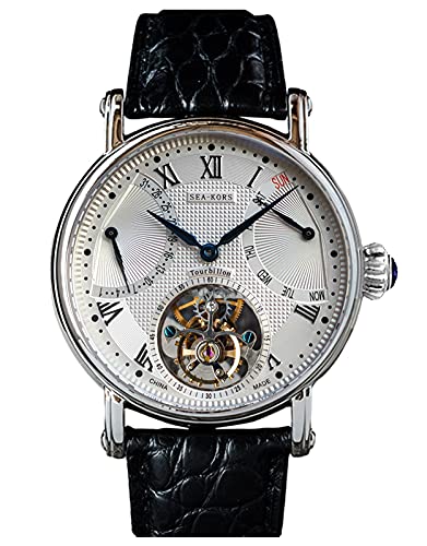 SE8004SK Seakors Tourbillon Seagull ST8004 Uhrwerk Saphirglas Herren-Armbanduhr 1963 von Sugess