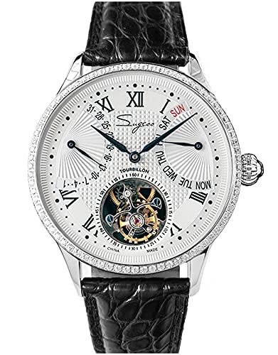 SU8004SBED Tourbillon Master Seagull ST8004 Uhrwerk Saphir Kristall Herren mechanische Armbanduhr 1963 von Sugess