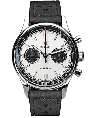 SUPANK006Y Herren-Armbanduhr, 40 mm, Gold, Schwanhals, Chrono, Premier Seagull ST1901, Uhrwerk, Saphirkristall, 1963, Silber von Sugess