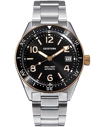 Seestern Super LUME x Sapphire Crystal Glass 200m Mechanical Diver Mens Watch S434.04 von Sugess