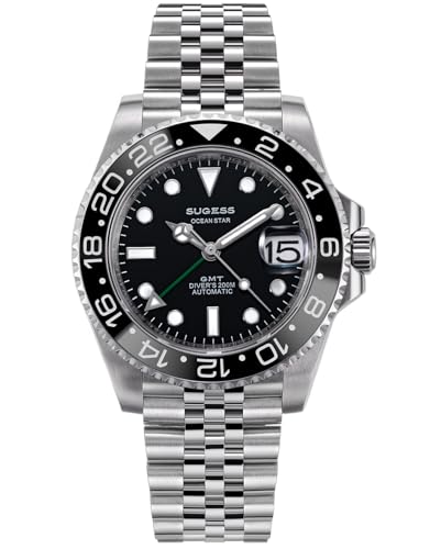 Sugess Ocean Star GMT Diver's S420-2.GN mechanische Herrenuhr aus Saphirglas, 200 m von Sugess
