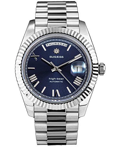 Sugess S433.02 DD Date and Day Business Seagull ST2146 Automatische mechanische Herren-Armbanduhr, silber von Sugess