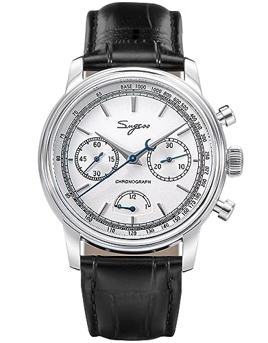 Sugess S438.01 Power Reseve ST1906 Saphir Chrono Mechanische Uhr Seagull 1963, weiß, Riemen… Sugess S438.01 Power Reseve ST1906 Saphir Chrono Mechanische Uhr Seagull 1963, weiß, Riemen… von Sugess