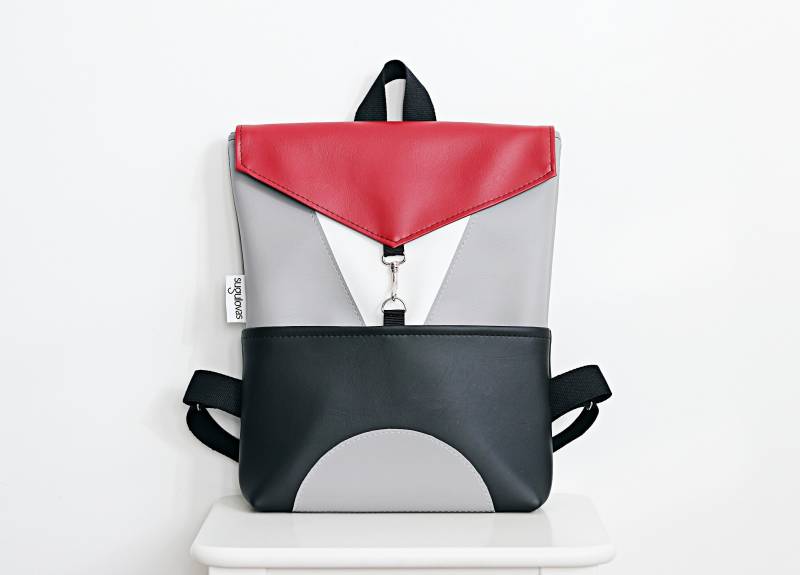 Bunter Vegan Leder Rucksack Damen Rucksack von Sugulovas