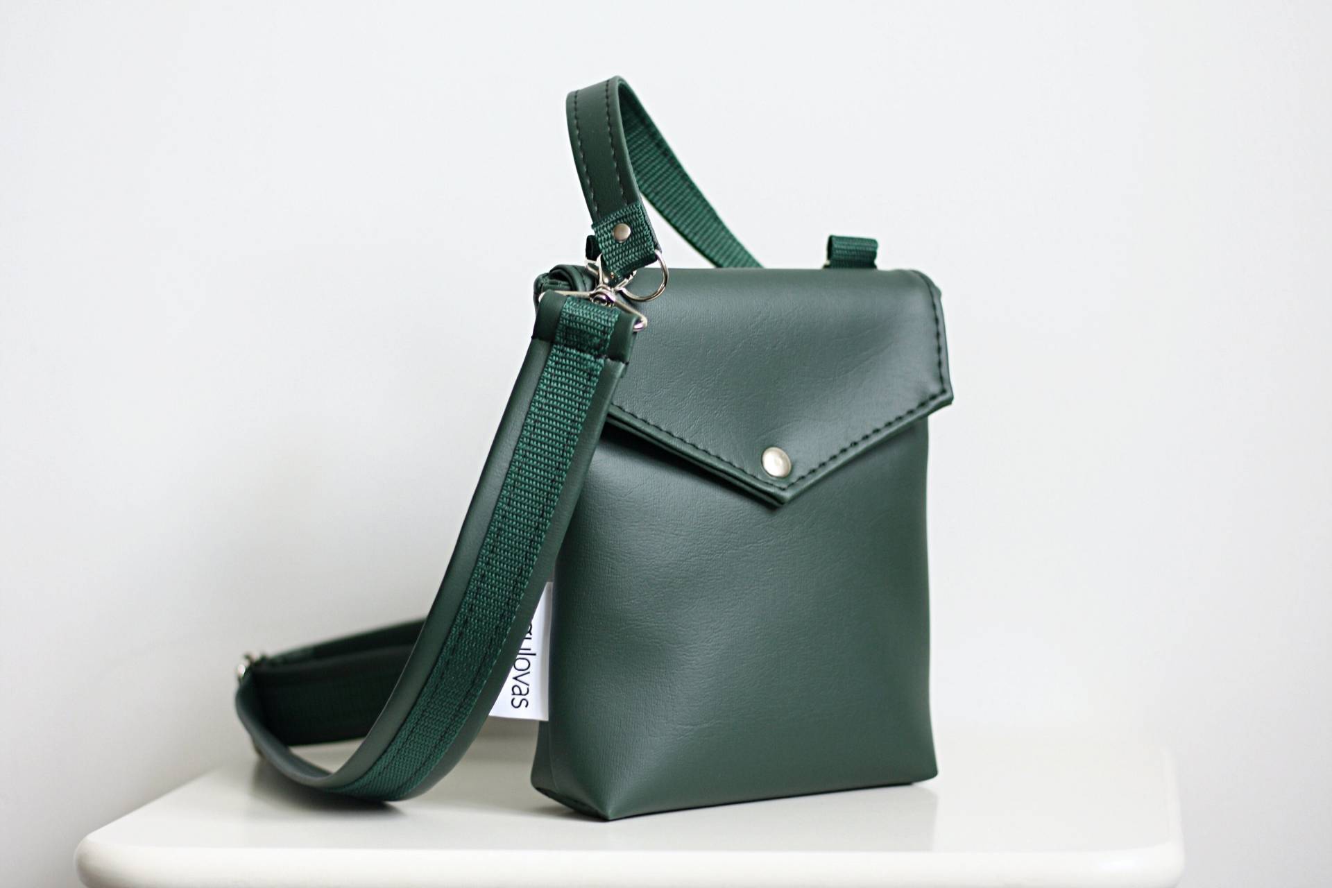 Kleine Umhängetasche Für Frauen Grüne Abendtasche Crossbody-Tasche Mädchen Mini Vegan Tasche Ledertasche Geldbörse Kunstleder von Sugulovas