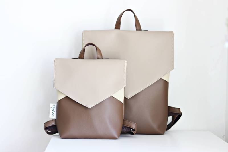 Passendes Vegan Leder Rucksack Set Mutter & Tochter von Sugulovas