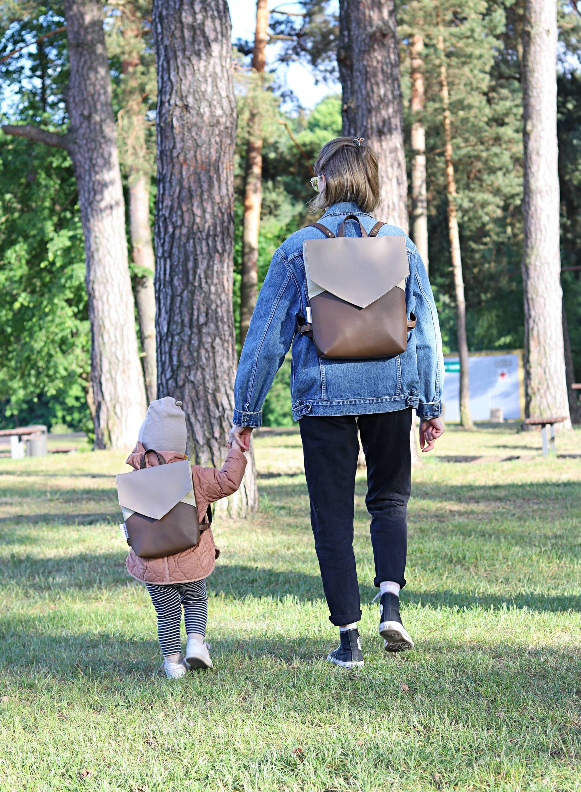 Passende Mutter Tochter Outfits Kleinkind Rucksack Mädchen Vegan Leder Geldbörse Personalisierte Rucksäcke Individuelle Geschenk Für Mama von Sugulovas