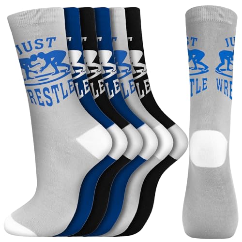 Suhine Just Wrestle Wrestle Wrestling-Socken für Erwachsene, Herren, Damen, 9 Paar, Klassische Farbe, Einheitsgr��e von Suhine
