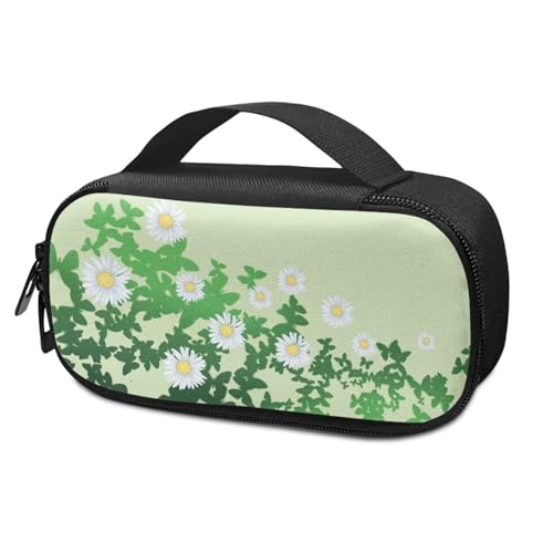 Suhoaziia Butterfly Daisy Insulinkühler Reisetasche für Glukosemessgerät, Medikamente, Insulinstifte und andere Diabetes-Pflegemittel, St. Patrick's Day Diabetes-Organizer-Taschen mit Netztaschen von Suhoaziia