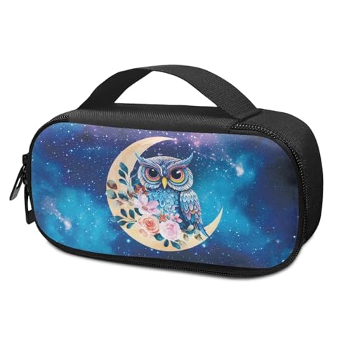 Suhoaziia Moon Owls Insulinkühler-Reisetasche für Insulinstifte, Reise-Aufbewahrungstasche für den täglichen Gebrauch, Medizin, Kühltasche, isolierter Diabetiker-Organizer mit Griff und Taschen von Suhoaziia