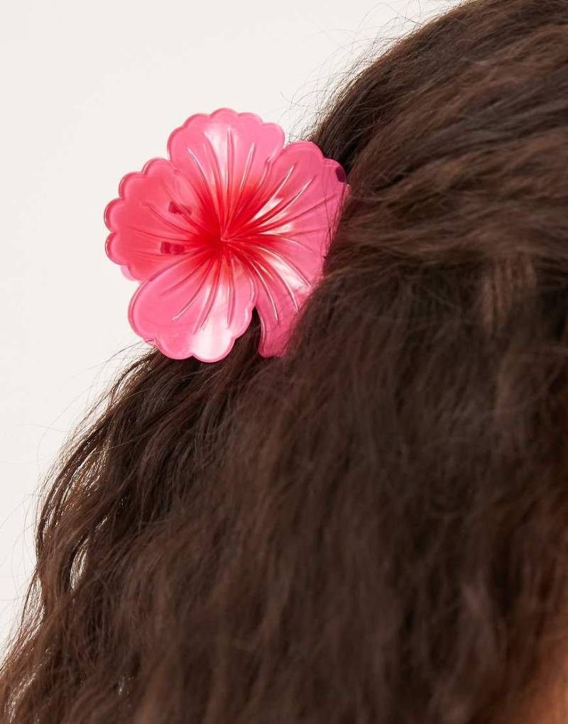 Sui Ava - Große Haarklammer in Form einer hawaiianischen Blüte in Pink-Rosa von Sui Ava