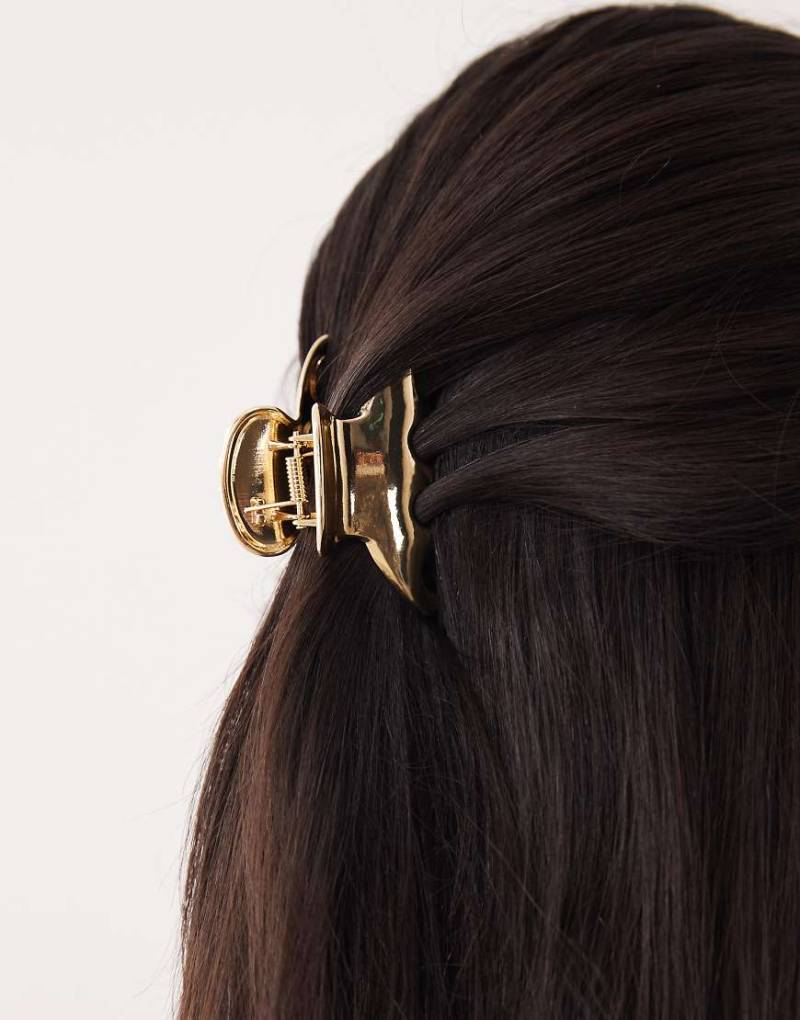 Sui Ava - Haarklammer in glänzendem Metallic-Gold-Goldfarben von Sui Ava