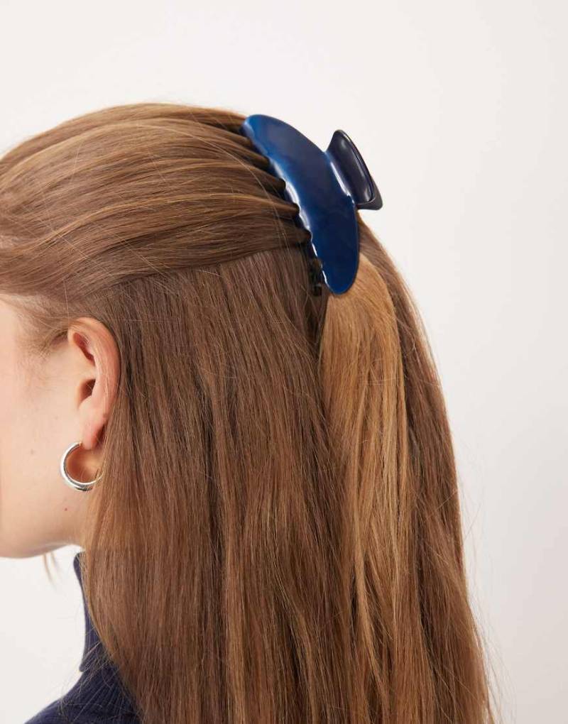 Sui Ava - Ida - Klassische, große Haarklammer in Mitternachtsblau von Sui Ava