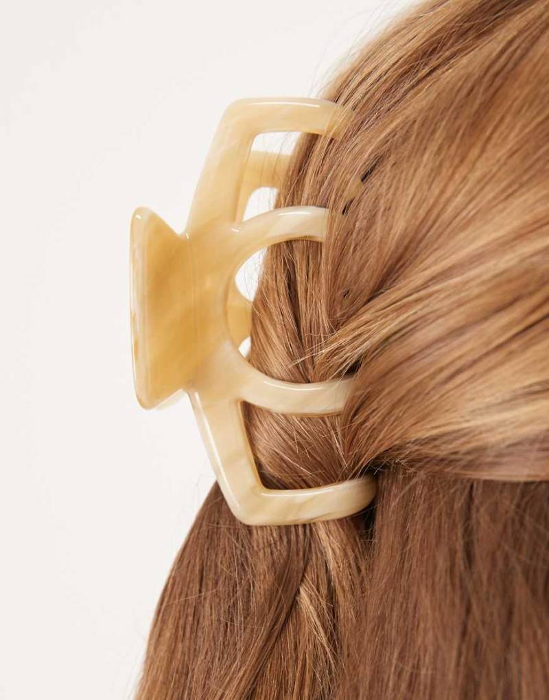 Sui Ava - Josie Birch - Große Haarklammer in Elfenbeinweiß von Sui Ava