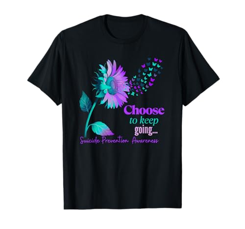 Entscheiden Sie Sich für die Selbstmordprävention von Sonnenblumen-Frauen T-Shirt Entscheiden Sie Sich für die Selbstmordprävention von Sonnenblumen-Frauen T-Shirt von Suicide Prevention Awareness Outfits for Women Men