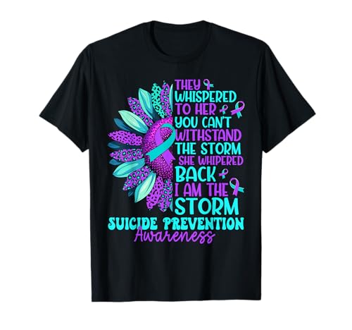 Vintage Sonnenblume Selbstmordprävention Bewusstsein Männer Frauen T-Shirt von Suicide Prevention Awareness Tee for Men Women.