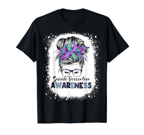 Woche zur Sensibilisierung für Suizidprävention | Messy Bun Women T-Shirt Woche zur Sensibilisierung für Suizidprävention | Messy Bun Women T-Shirt von Suicide Prevention Awareness Tee