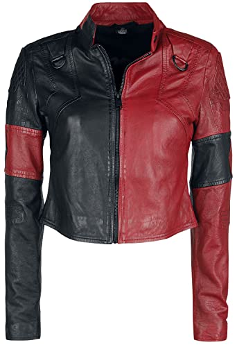 Suicide Squad 2 - Harley Quinn Frauen Lederjacke schwarz/rot L von Suicide Squad