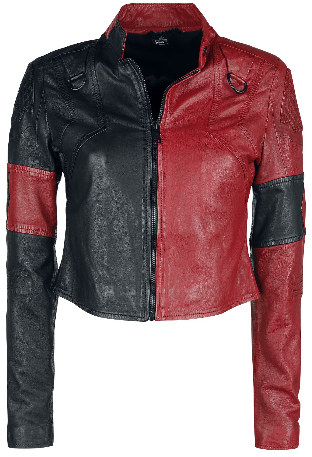 Suicide Squad 2 - Harley Quinn Lederjacke schwarz rot in S von Suicide Squad